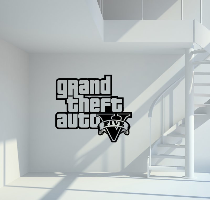32013 GTA 5 - Grand Theft Auto Wandtattoo